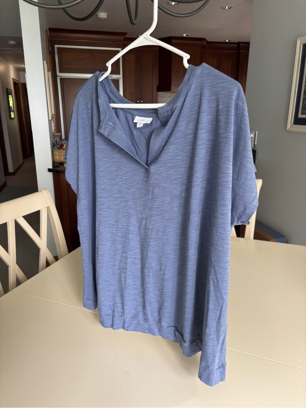 J. Jill Dusty Blue Short-Sleeve V-Neck Tee